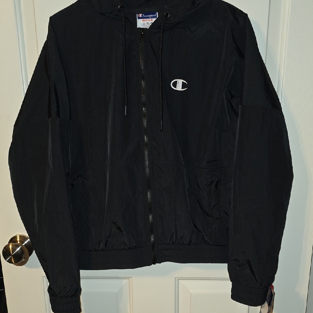 Champion Black Windbreaker Jacket